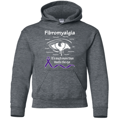 More than meets the Eye! Fibromyalgia Awareness KIDS Hoodie - The Awareness Store