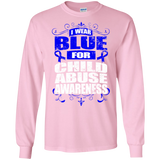 I Wear Blue for Child Abuse Awareness! Long Sleeve T-Shirt