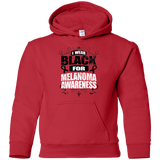 I Wear Black for Melanoma Awareness! KIDS Hoodie