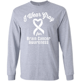 I Wear Gray for Brain Cancer Awareness... Long Sleeve Collection