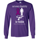Not every disability is visible! Cystic Fibrosis Awareness Long Sleeve T-Shirt