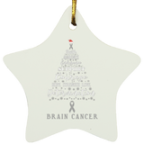 Brain Cancer Awareness Star Decoration