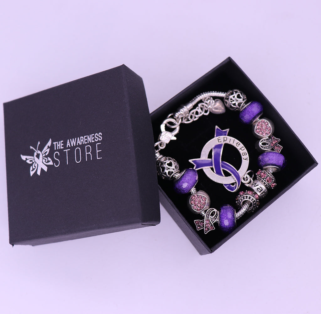 Epilepsy Awareness Luxury Charm Bracelet