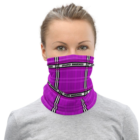 Epilepsy Awareness Tartan Pattern Face Mask / Neck Gaiter - The Awareness Store