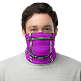 Fibromyalgia Awareness Tartan Pattern Face Mask / Neck Gaiter - The Awareness Store