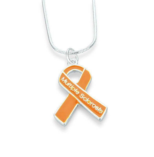 Multiple Sclerosis Ribbon Necklace