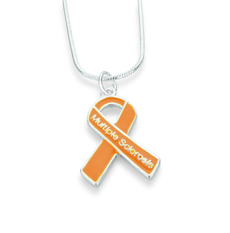 Multiple Sclerosis Ribbon Necklace - The Awareness Store