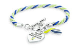 Down Syndrome Heart Charm Bracelet