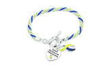 Down Syndrome Heart Charm Bracelet