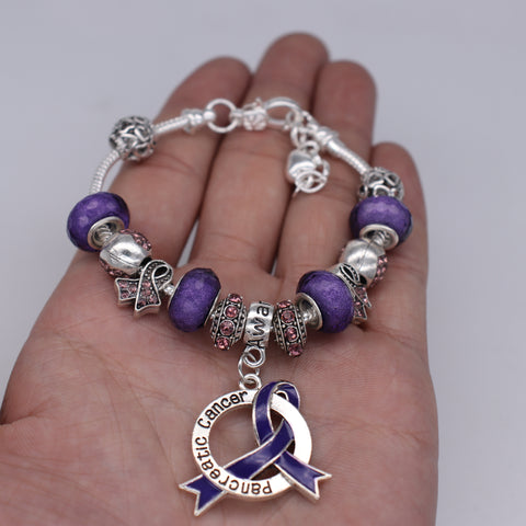 2 x 2019 Pancreatic Cancer Charm Bracelet