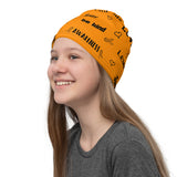 Leukemia Awareness Love and Be Kind Word Pattern Face Mask / Neck Gaiter