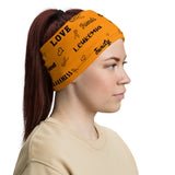Leukemia Awareness Love and Be Kind Word Pattern Face Mask / Neck Gaiter