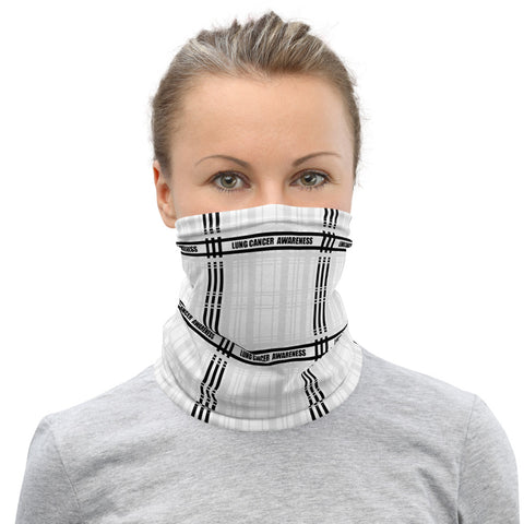 Lung Cancer Awareness Tartan Pattern Face Mask / Neck Gaiter - The Awareness Store