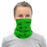 Lymphoma Awareness Love and Be Kind Word Pattern Face Mask / Neck Gaiter