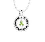 Muscular Dystrophy Floating Ribbon Awareness Necklace