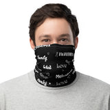 Melanoma Awareness Love and Be Kind Word Pattern Face Mask / Neck Gaiter