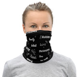 Melanoma Awareness Love and Be Kind Word Pattern Face Mask / Neck Gaiter - The Awareness Store