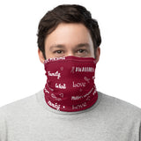 Multiple Myeloma Awareness Love and Be Kind Word Pattern Face Mask / Neck Gaiter
