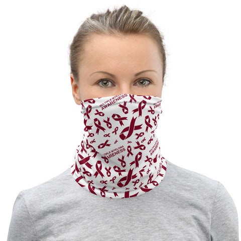 Multiple Myeloma Awareness Ribbon Pattern Face Mask / Neck Gaiter - The Awareness Store