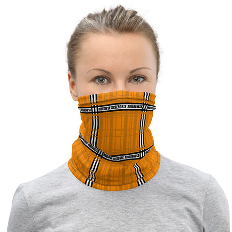 Multiple Sclerosis Awareness Tartan Pattern Face Mask / Neck Gaiter - The Awareness Store