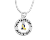 Down Syndrome Floating Ribbon Awareness Necklace