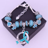 Ovarian Cancer Awareness Luxury Charm Bracelet