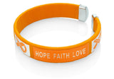 Leukemia Hope Faith Love Bangle Bracelet