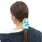 Ovarian Cancer Awareness Ribbon Pattern Face Mask / Neck Gaiter