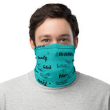 PCOS Awareness Love and Be Kind Word Pattern Face Mask / Neck Gaiter