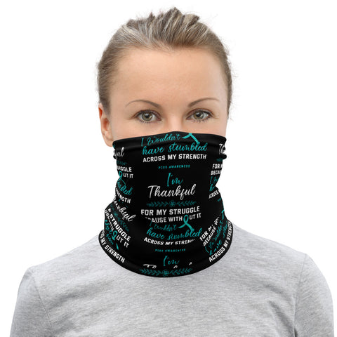 PCOS Awareness Thankful For My Struggle Face Mask / Neck Gaiter - The Awareness Store