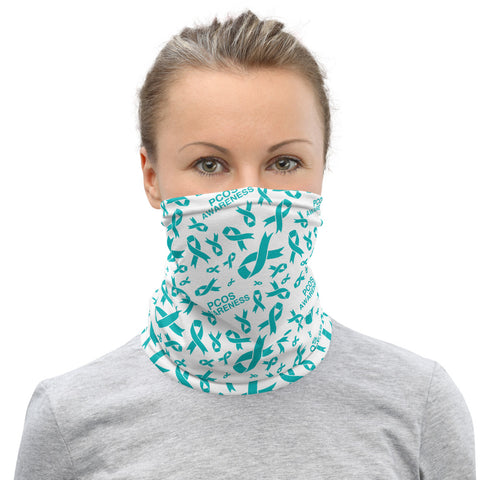 PCOS Awareness Ribbon Pattern Face Mask / Neck Gaiter - The Awareness Store