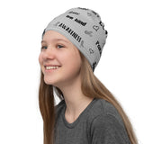 Parkinson's Awareness Love and Be Kind Word Pattern Face Mask / Neck Gaiter