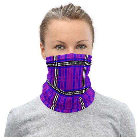 Rheumatoid Arthritis Awareness Tartan Pattern Face Mask / Neck Gaiter - The Awareness Store
