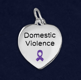 Domestic Violence Heart Charm Bracelet