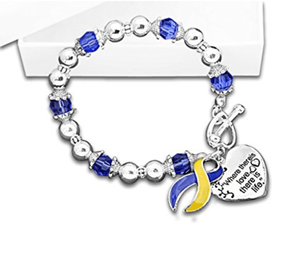 Where There Is Love Down Syndrome Ribbon Bracelet