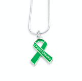 Organ Donors Green Ribbon Necklace