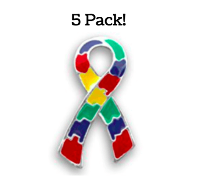 5 Pack Autism Awareness Pins