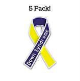 5 Pack Down Syndrome Awareness Pins