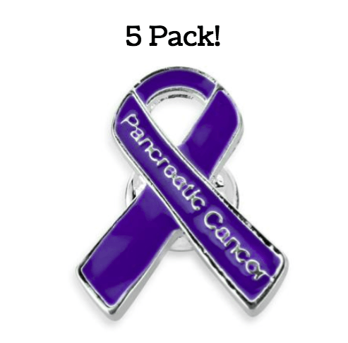 5 Pack Pancreatic Cancer Awareness Pins