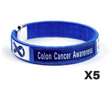 5 Pack Colon Cancer Awareness Bangles