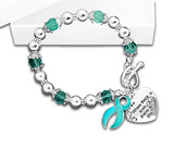 Where there is Love - Ovarian Cancer Awareness Bracelet