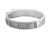 5 Pack Hope Faith Love Parkinson's Awareness Bangles