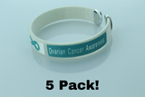 5 Pack Ovarian Cancer Bangles