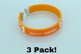 3 Pack Leukemia Awareness Bangles