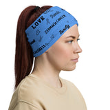 Stomach Cancer Awareness Love and Be Kind Word Pattern Face Mask / Neck Gaiter