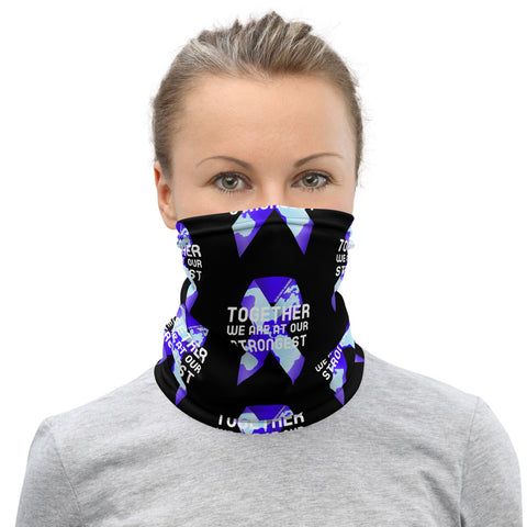 Colon Cancer Awareness Together We Are at Our Strongest Face Mask / Neck Gaiter