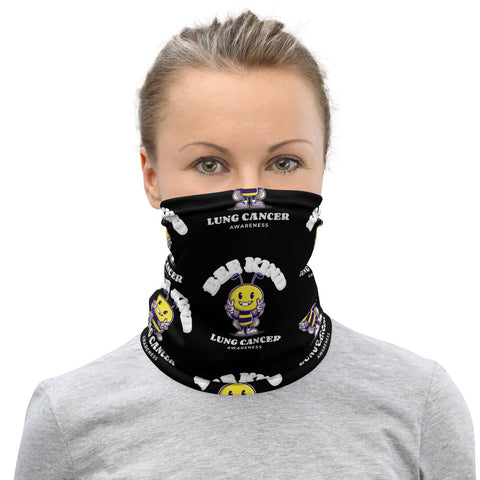 Lung Cancer Awareness Bee Kind Face Mask / Neck Gaiter - The Awareness Store
