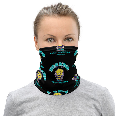 Ovarian Cancer Awareness Bee Kind Face Mask / Neck Gaiter - The Awareness Store