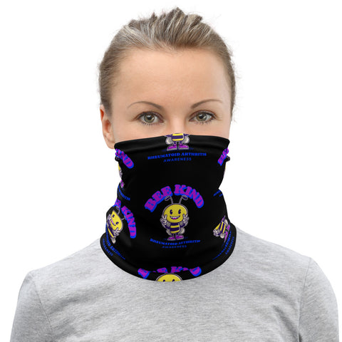 Rheumatoid Arthritis Awareness Bee Kind Face Mask / Neck Gaiter - The Awareness Store