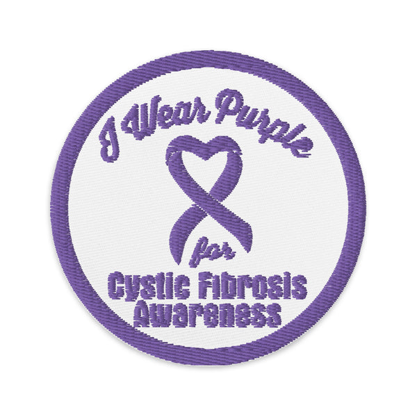 I wear Purple for Cystic Fibrosis Awareness Embroidered Patch